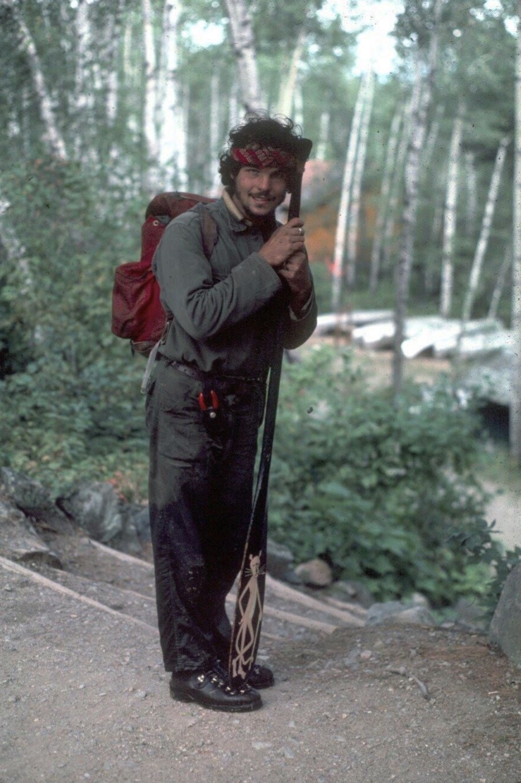 My dad as a canoe guide, 1976 